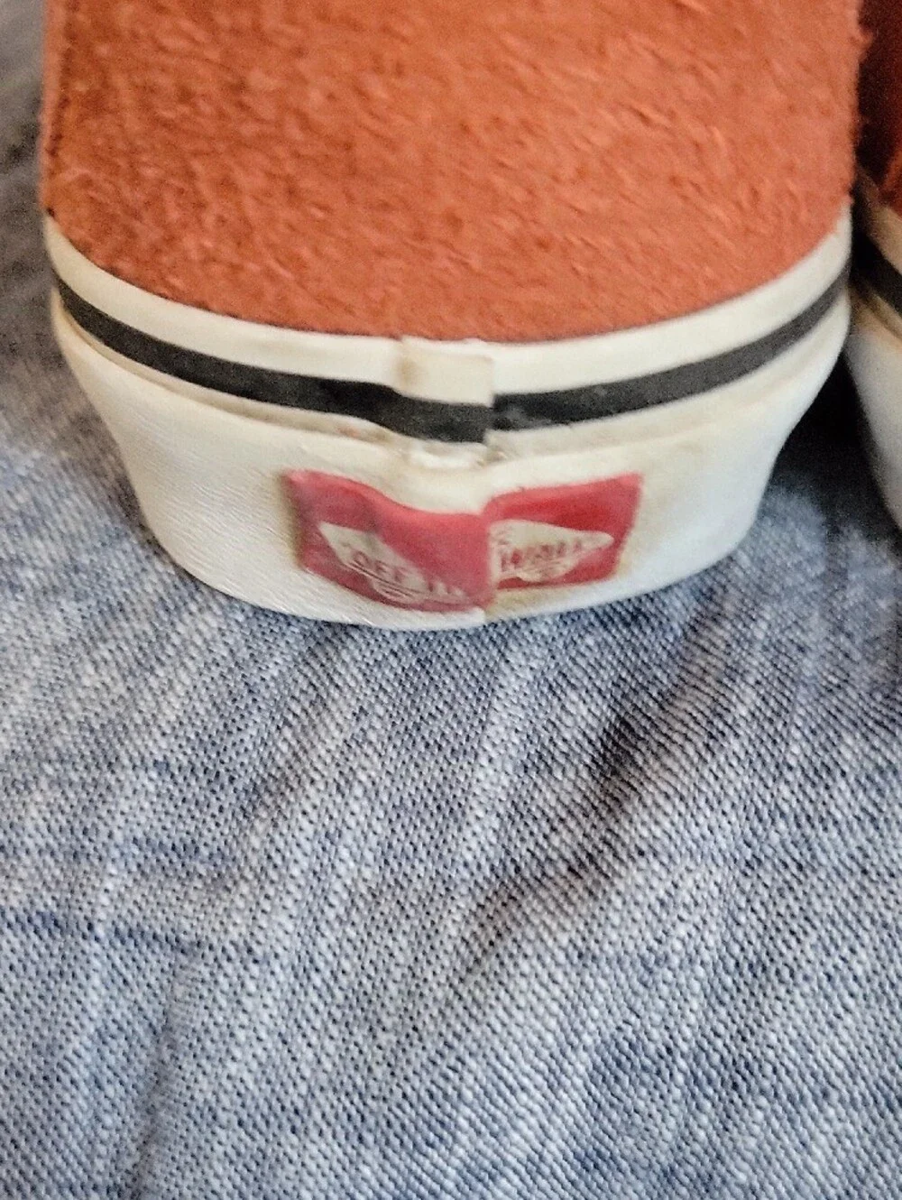 Vans Rust Orange & White Sk8-Hi Suede High-Top Sneakers Womens 8.5 Mens 7